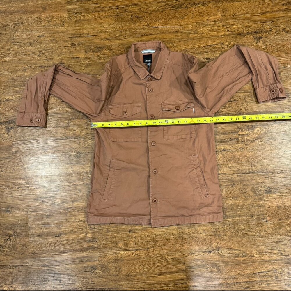 Vuori Brown Casual Outdoor Workwear Button Up Ripstop Jacket Shaket Coat Men's L - Picture 6 of 7